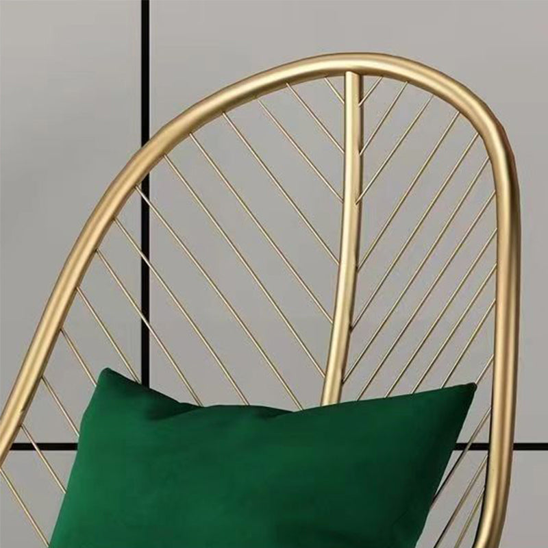 Glam Armless with Pillow Fixed Back Basic Four Leg Parsons Chair