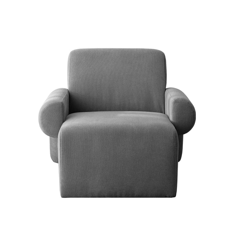 Mid-Century Modern Sled Accent Armchair Fixed Back Arm Chair for Living Room and Bedroom
