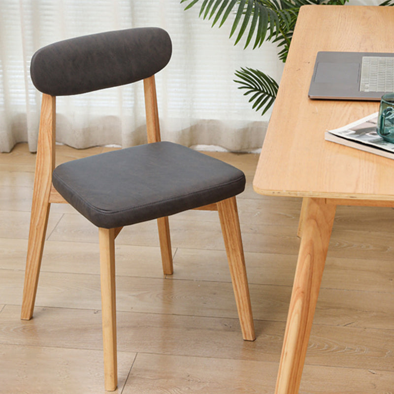 Armless Chair17.5"L x 19.6"W x 33.2"H Solid Wood Frame Chair for Living Room