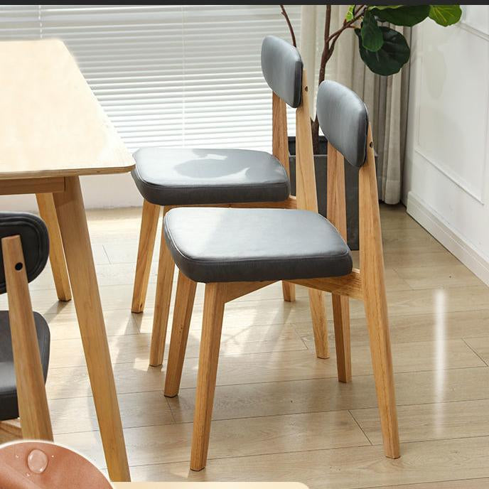 Armless Chair17.5"L x 19.6"W x 33.2"H Solid Wood Frame Chair for Living Room