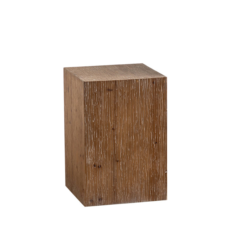 Modern Pedestal Wooden Coffee Table Rectangular Top Shape Cocktail Table