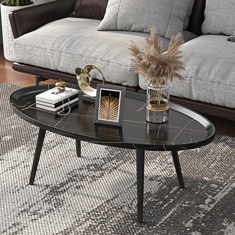Modern Style Round/oval Wooden Table Metal 3/4 Legs Base Coffee Table