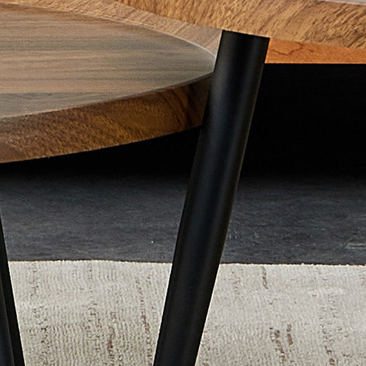 Modern Style Round/oval Wooden Table Metal 3/4 Legs Base Coffee Table