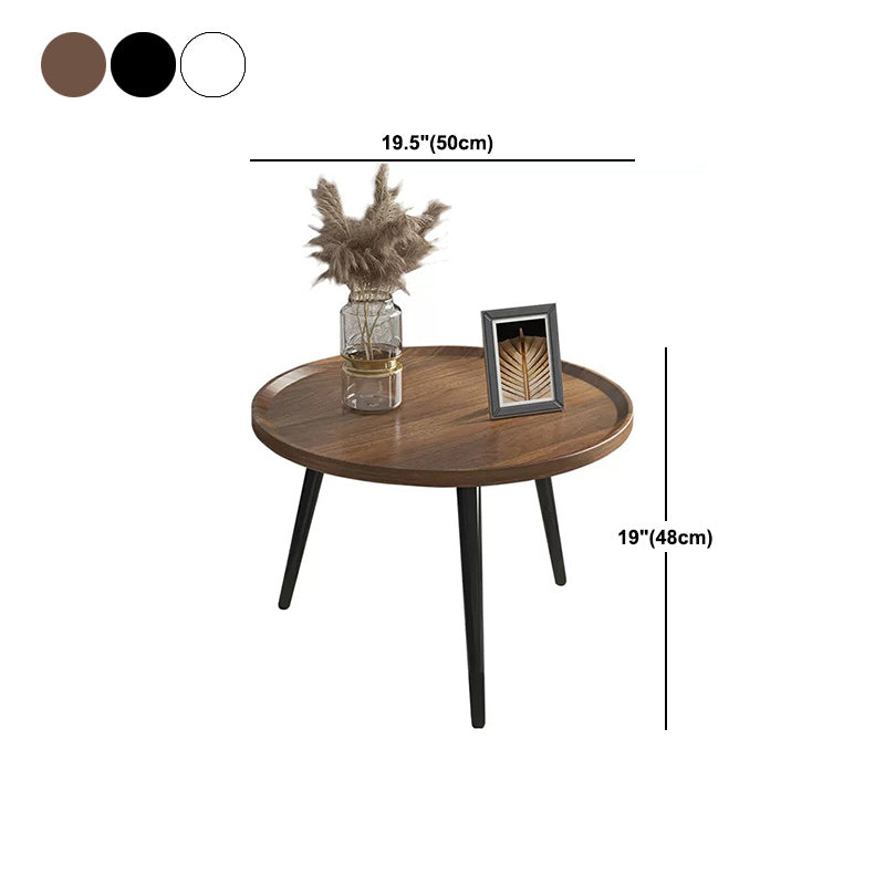 Modern Style Round/oval Wooden Table Metal 3/4 Legs Base Coffee Table