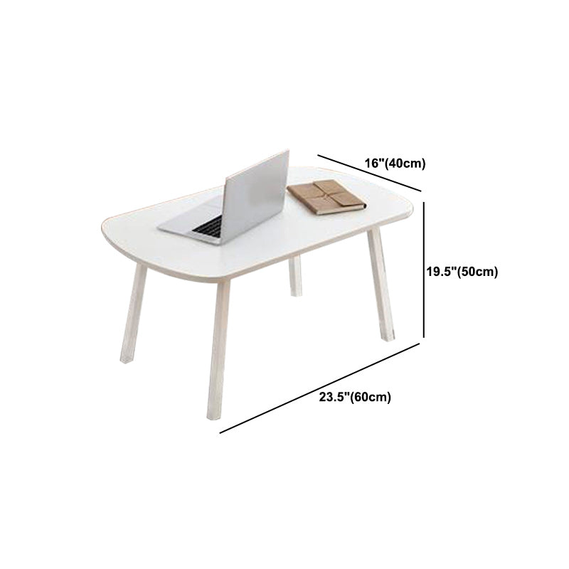 Modern 19.6" H Rectangle Wooden Coffee Table Steel 4 Legs Cocktail Table