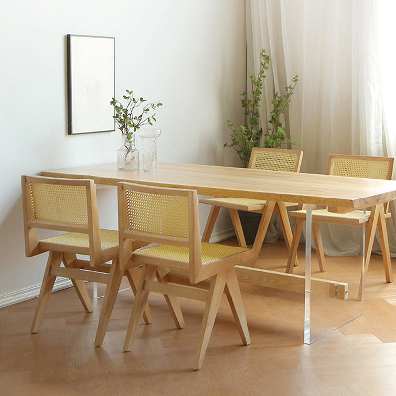 Specialty Dining Table Modern Brown in Solid Wood Table for Kitchen