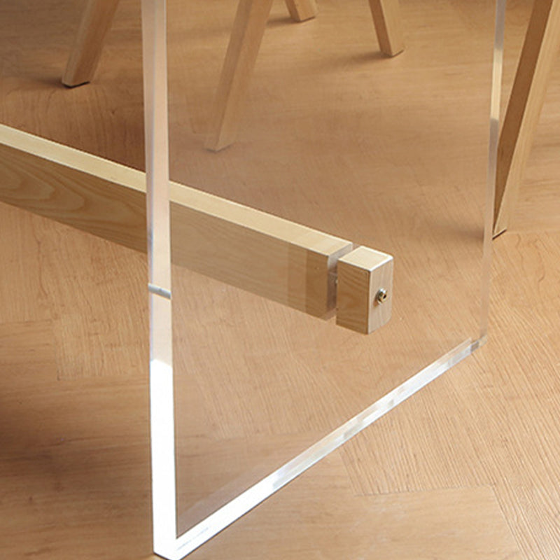 Specialty Dining Table Modern Brown in Solid Wood Table for Kitchen