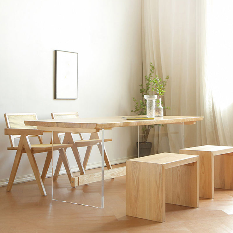 Specialty Dining Table Modern Brown in Solid Wood Table for Kitchen