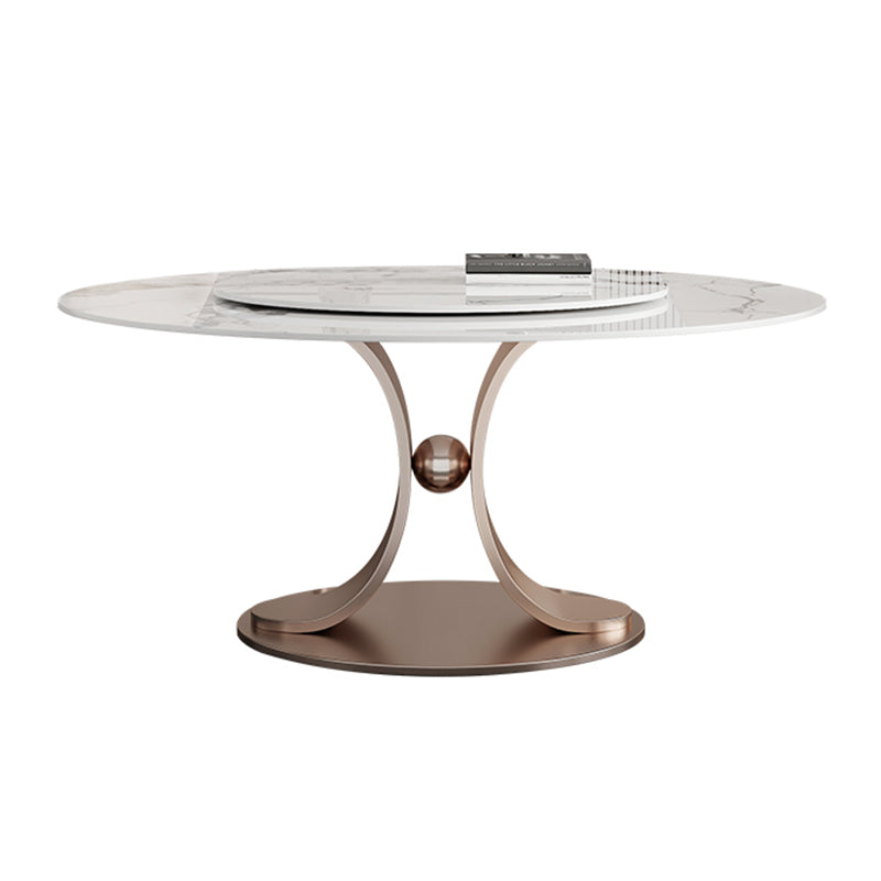 Rose Base Pedestal Dining Table Traditional Luxury Round Stone Dining Table