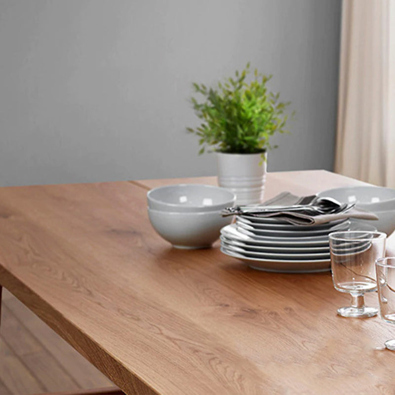 Contemporary Style Dining Table Solid Wood Rectangle Table for Home Kitchen