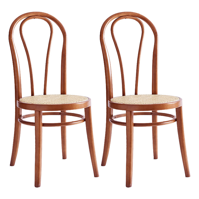 Queen Anne Back Chair Traditional Wood Dining Kitchen Room Side Chair