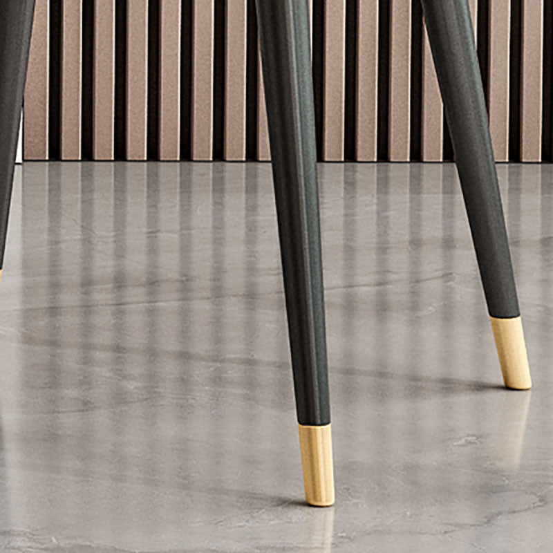 Scandinavian Wingback Arm Dining Chairs for Home Leather Dining Chairs