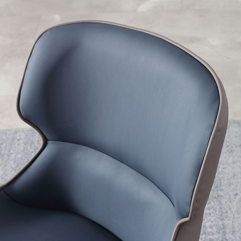 PU Leather Dining Chairs Industrial Style Arm Wingback Parsons Chair for Home