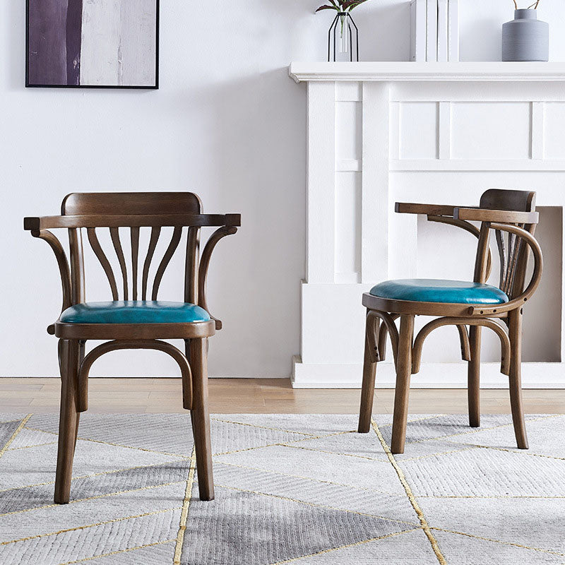 Windsor Back Chair Traditional Wood Dining Kitchen Room Arm Chair