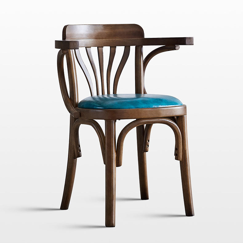 Windsor Back Chair Traditional Wood Dining Kitchen Room Arm Chair