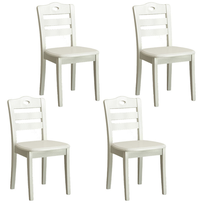Modern Dining Chair Armless Chair with Wooden Legs for Kitchen