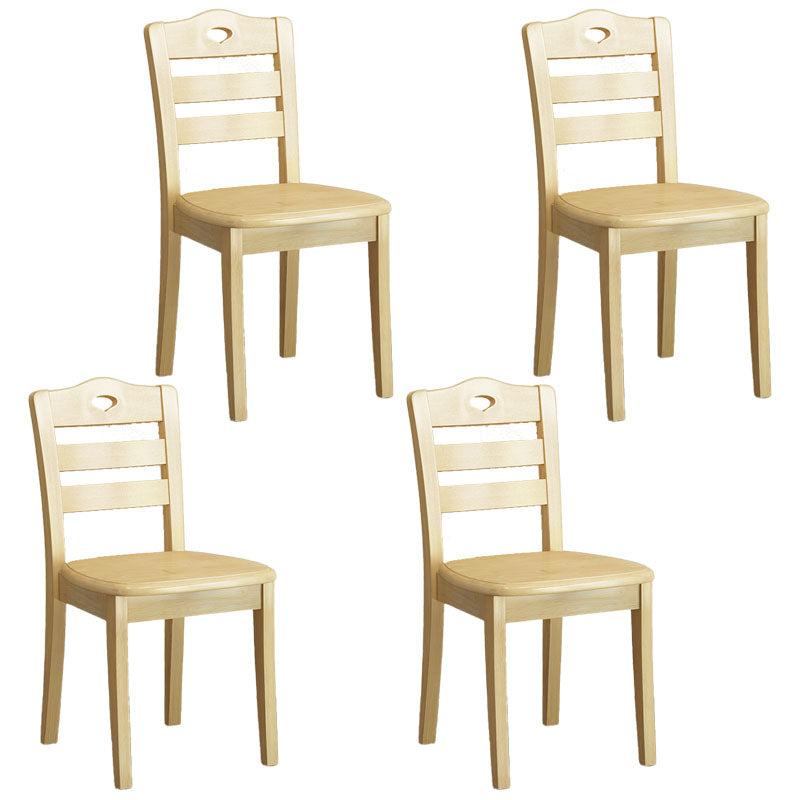 Modern Dining Chair Armless Chair with Wooden Legs for Kitchen