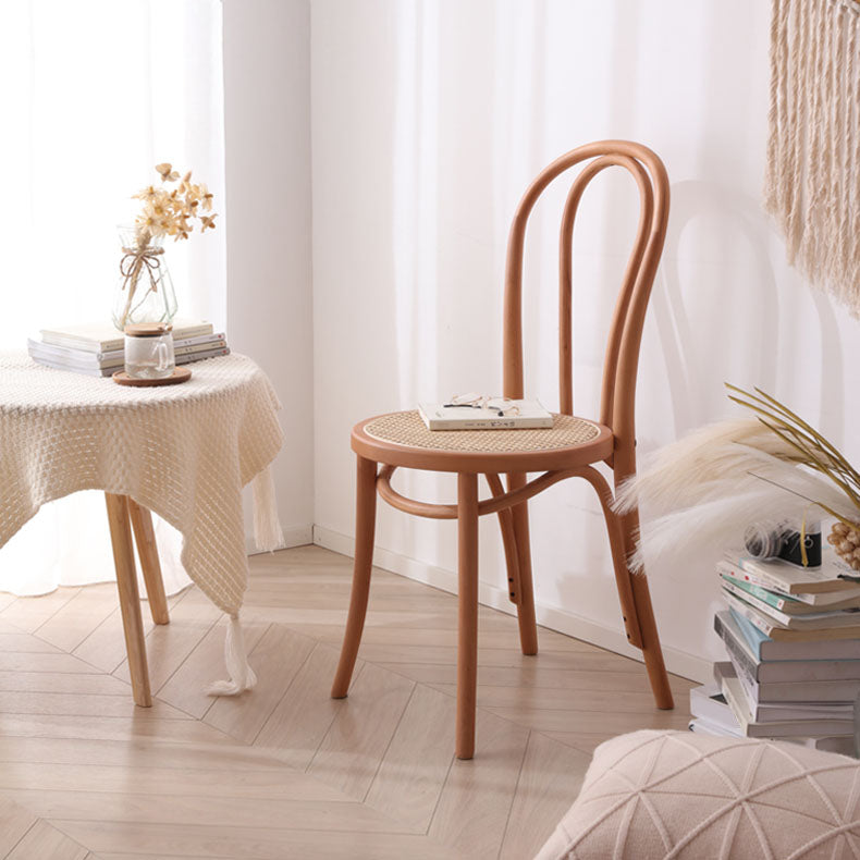 Modern Style Dining Chair Armless Chairs with Wooden Legs for Kitchen