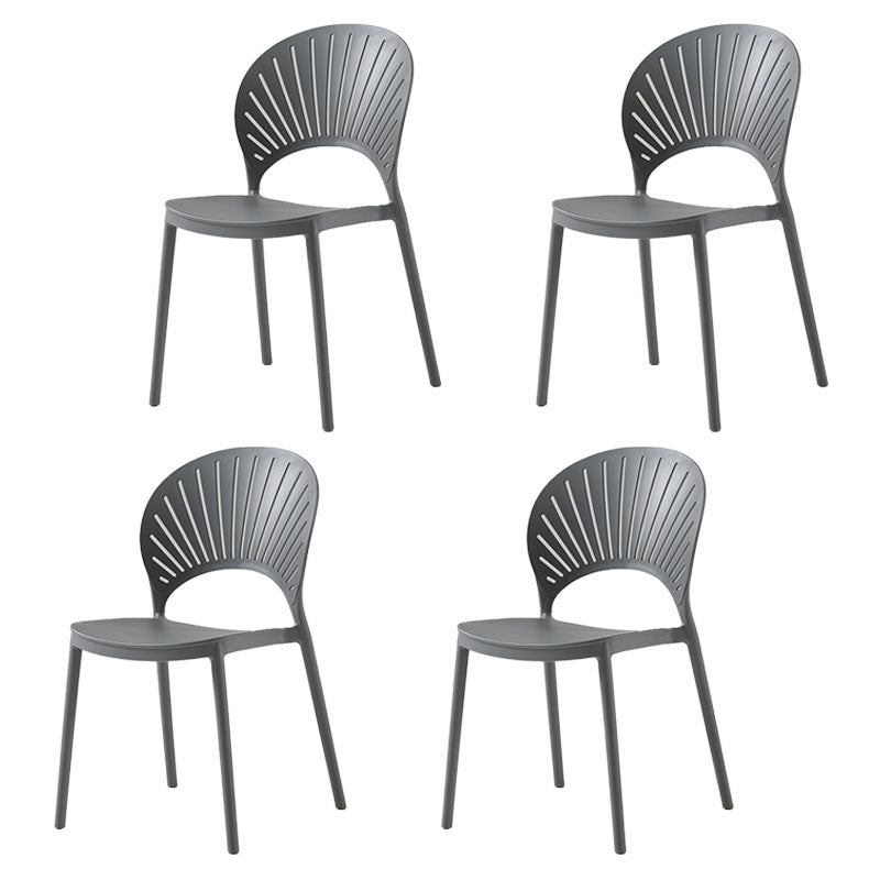 Scandinavian Open Back Side Chair Plastic Side Chair for Home
