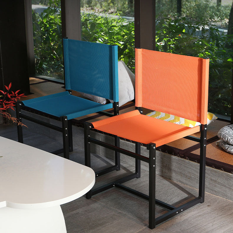 Contemporary Dining Chair Armless Chair with Metal Legs for Kitchen