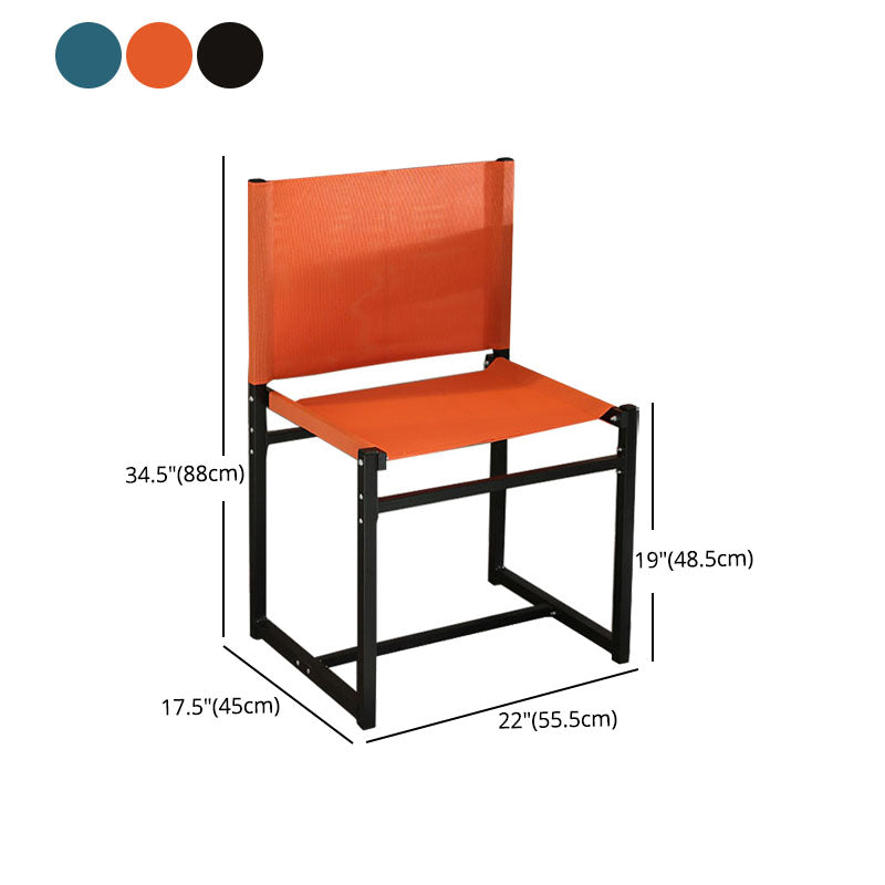 Contemporary Dining Chair Armless Chair with Metal Legs for Kitchen