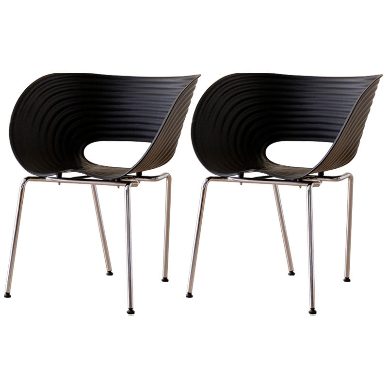 Contemporary Dining Chair Arm Chairs with Metal Legs for Kitchen