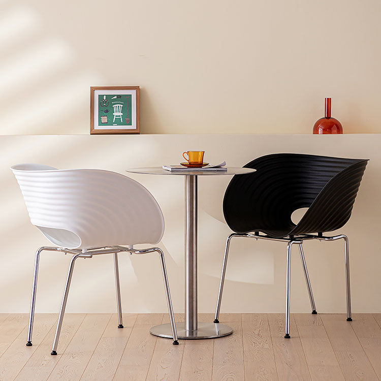 Contemporary Dining Chair Arm Chairs with Metal Legs for Kitchen