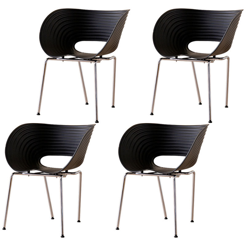 Contemporary Dining Chair Arm Chairs with Metal Legs for Kitchen