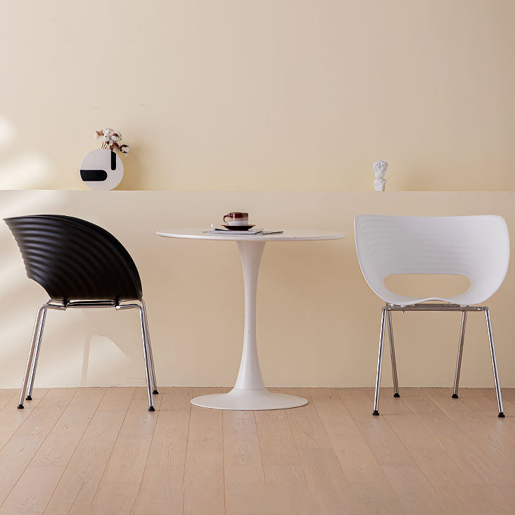 Contemporary Dining Chair Arm Chairs with Metal Legs for Kitchen