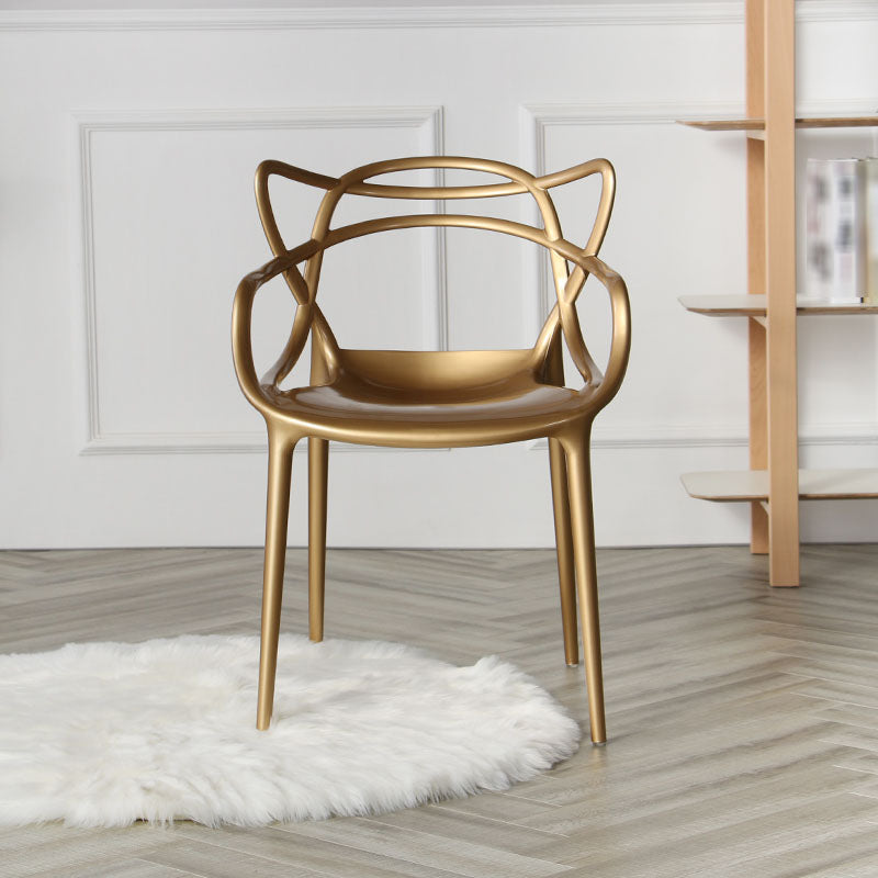 Scandinavian Style Open Back Side Chair for Home Plastic Side Chair