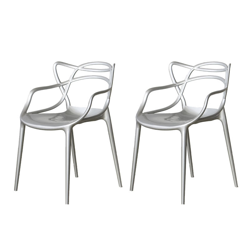 Scandinavian Style Open Back Side Chair for Home Plastic Side Chair