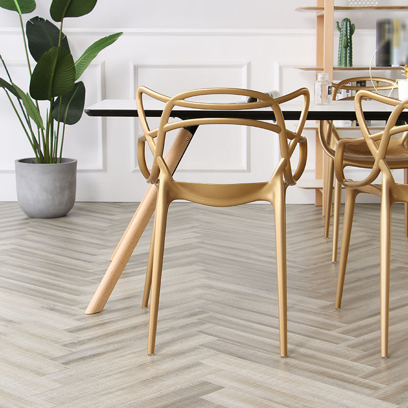 Scandinavian Style Open Back Side Chair for Home Plastic Side Chair