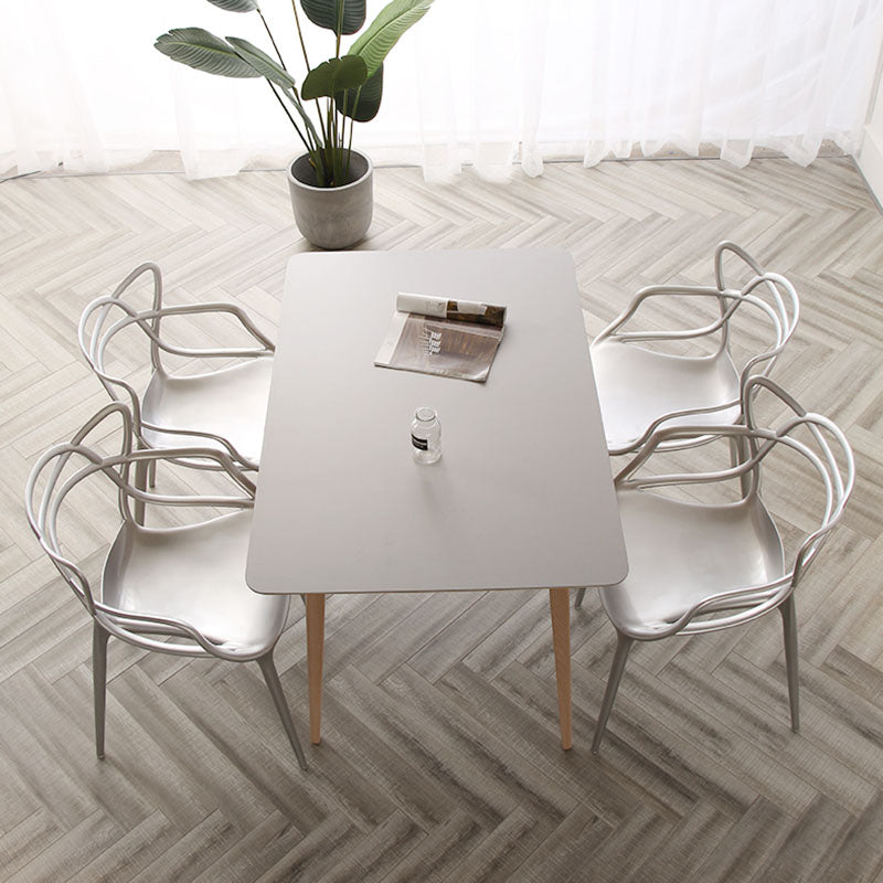 Scandinavian Style Open Back Side Chair for Home Plastic Side Chair