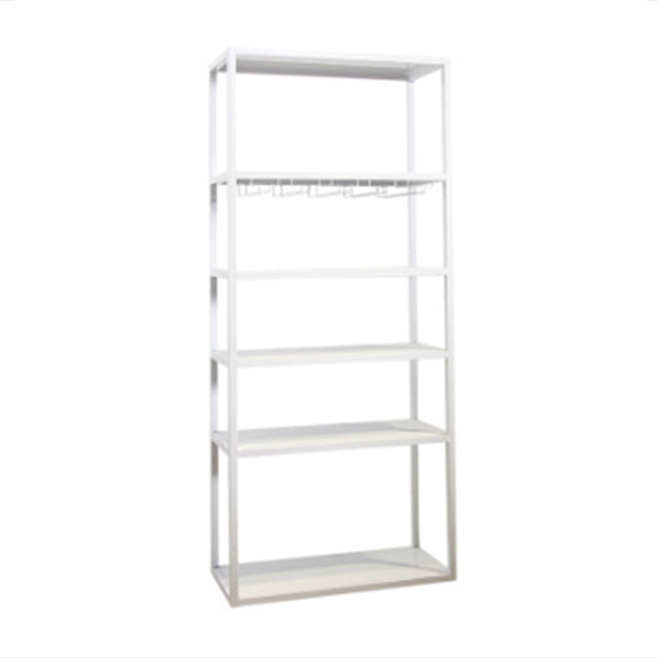 Modern Floor Wine Bottle & Glass Rack Metal  Wine Rack with Shelf