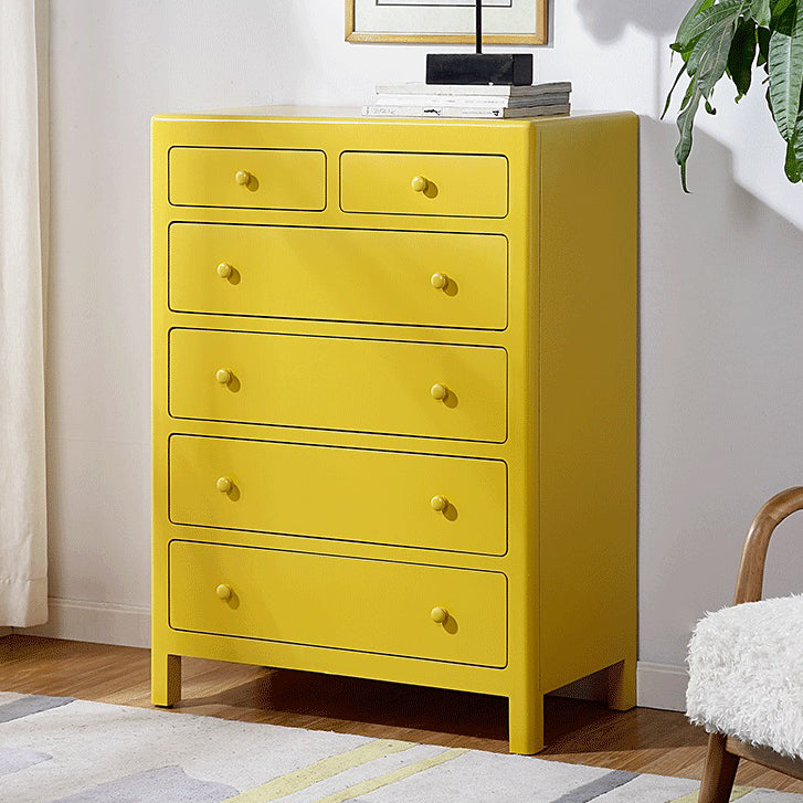 Modern Engineered Wood Buffet Sideboard 43.5"H 6-Drawer Dining Room Buffet Server