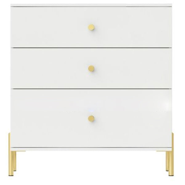 Modern Engineered Wood Sideboard Simple White Buffet Table with Drawer for Dining Room