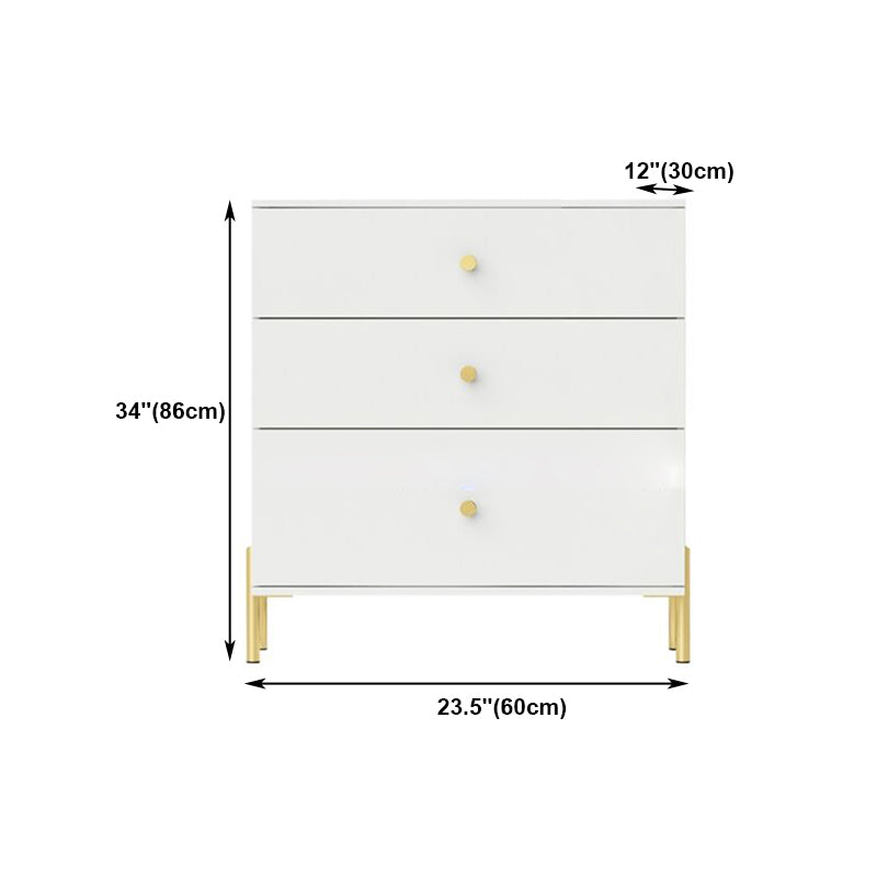Modern Engineered Wood Sideboard Simple White Buffet Table with Drawer for Dining Room