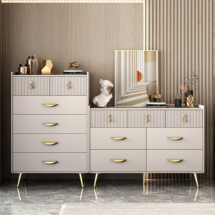 Simple Engineered Wood Sideboard Modern Buffet with Drawer for Dining Room