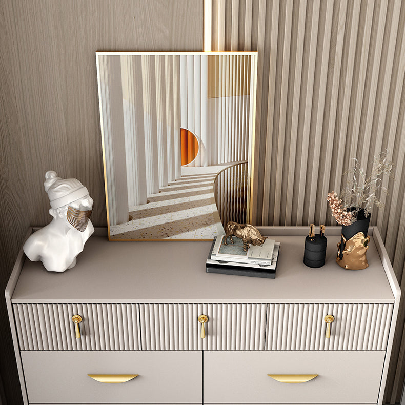 Simple Engineered Wood Sideboard Modern Buffet with Drawer for Dining Room