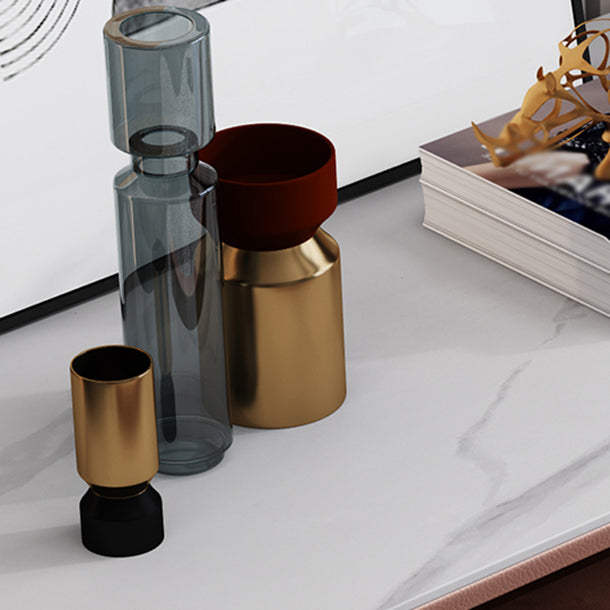 Modern Stone Wood Sideboard 9-Drawer Dining Room Buffet Server,47"L x 15.7"W x 36.6"H