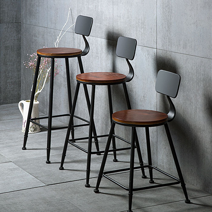 Industrial 1/2/3 Pieces Solid Wood Bar Table Set Round Counter Set