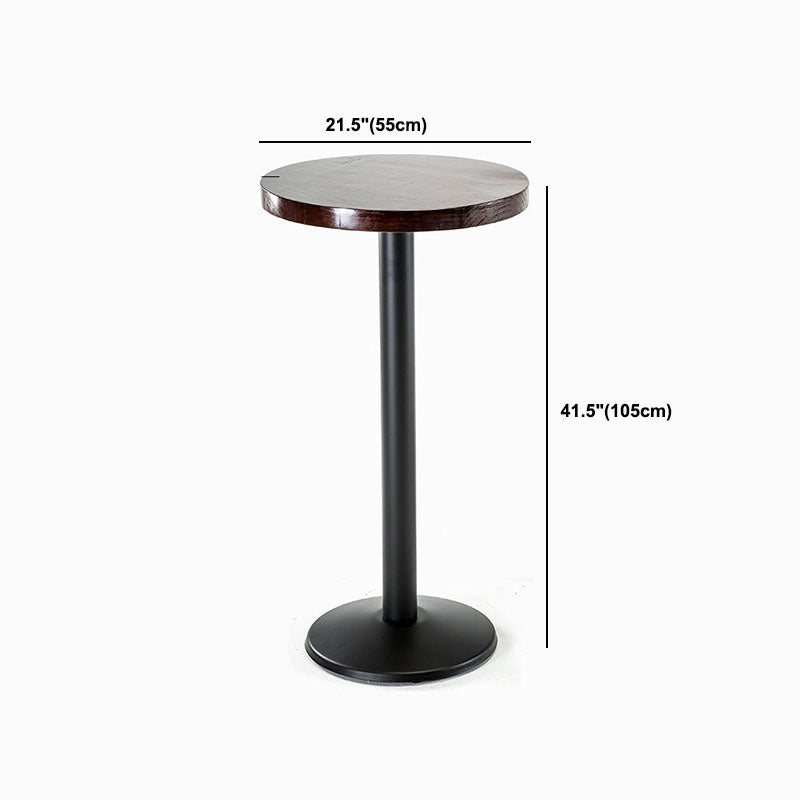 Industrial 1/2/3 Pieces Solid Wood Bar Table Set Round Counter Set