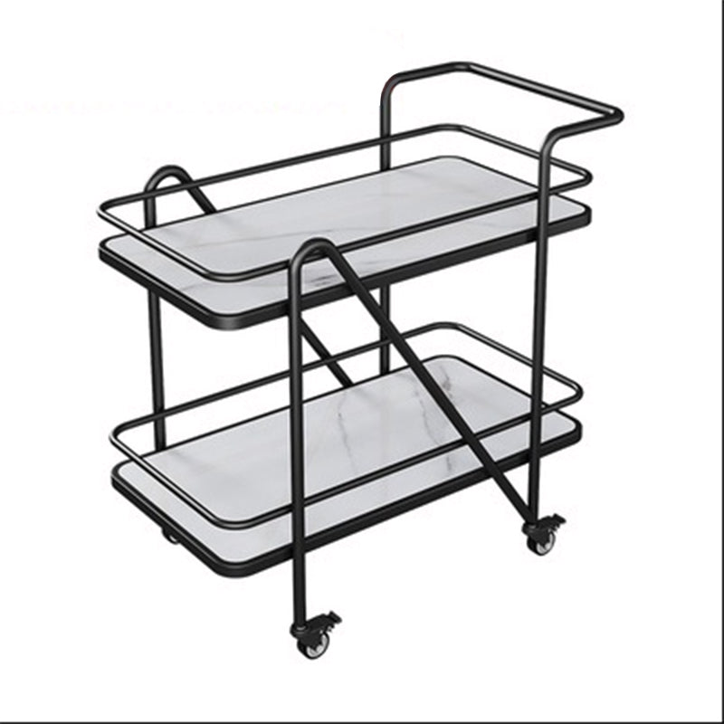 29.92" High Rolling Modern Prep Table Stone Prep Table for Dining Room