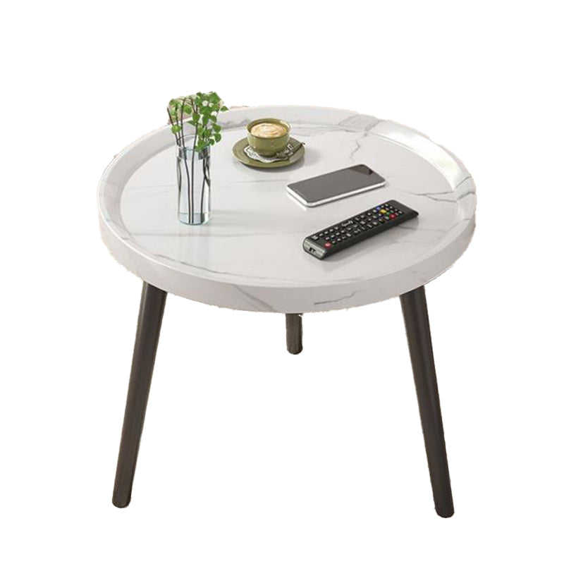 Minimalist Round Wood Side End Table 3 Legs Sofa Corner Table