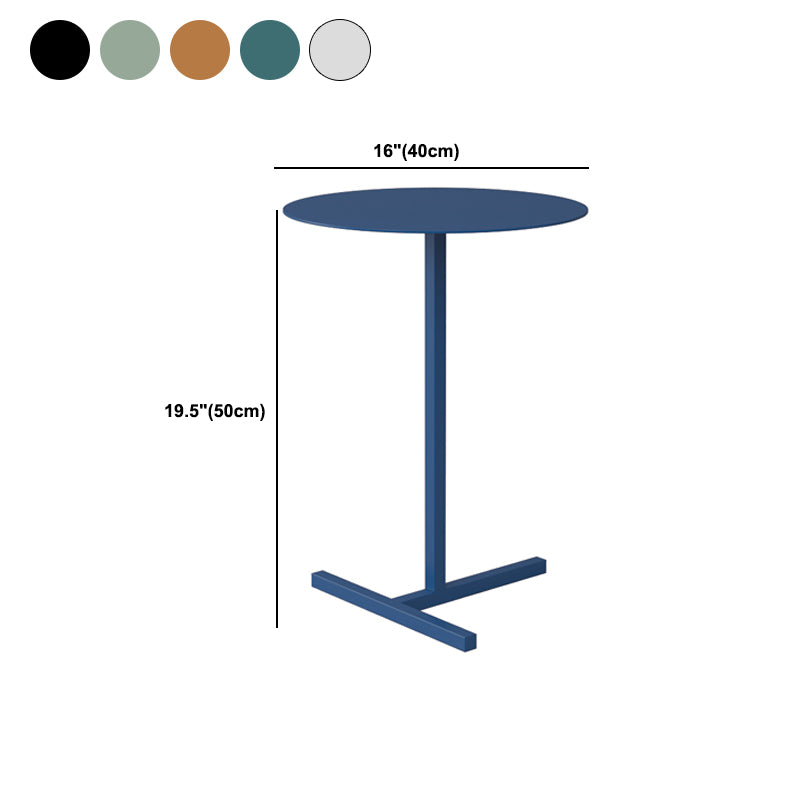 Mid-Century Round Side End Table Pedestal End Table for Living Room