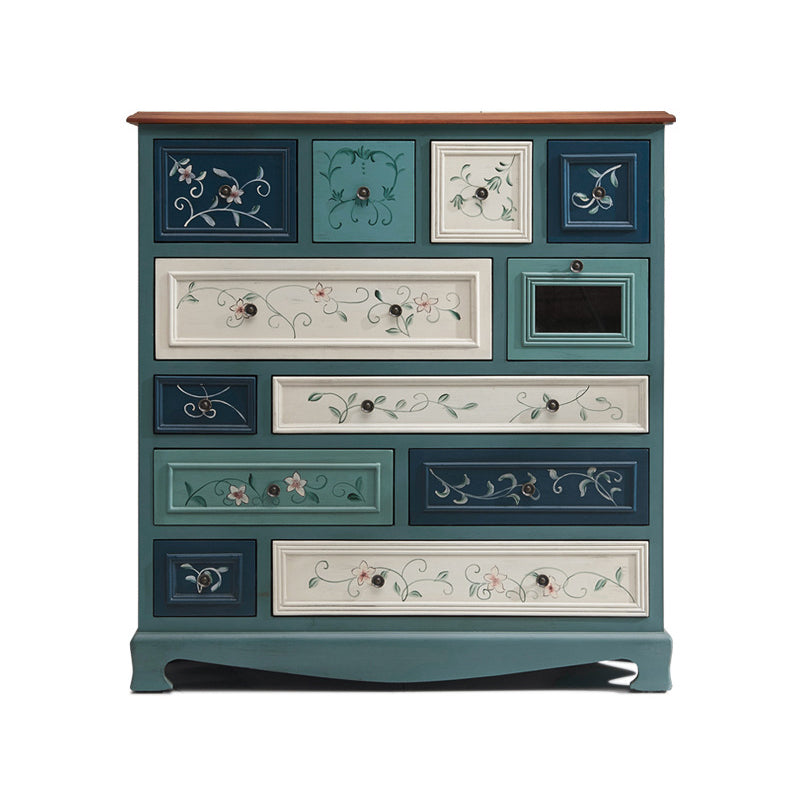 3.3"/55.9" Tall Wooden Chest, Rectangle Accent Cabinet with Drawers