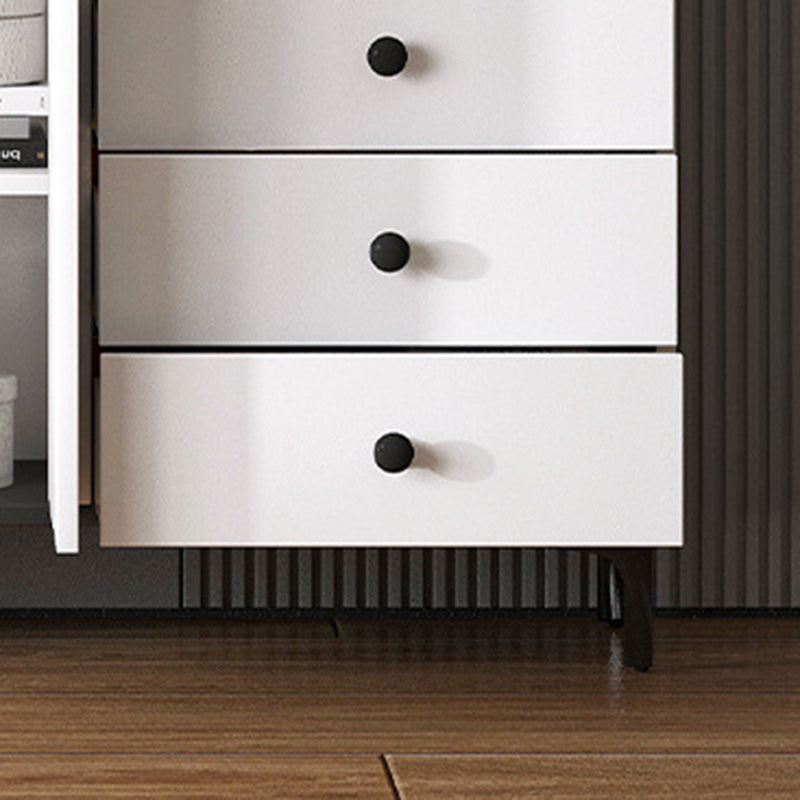 Contemporary 35.43'"Tall Wooden Chest, Rectangle Accent Cabinet with Drawers