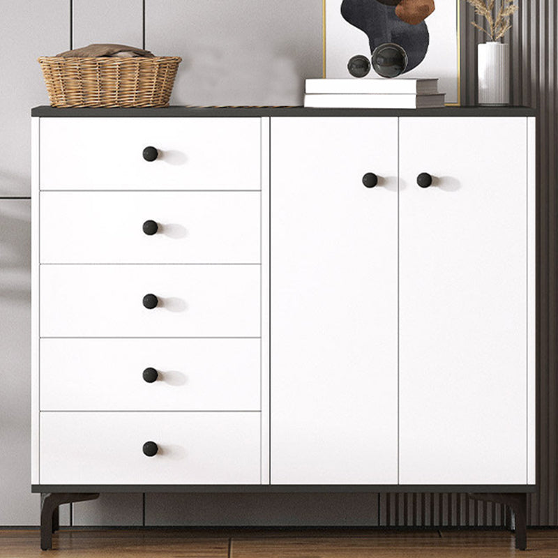Contemporary 35.43'"Tall Wooden Chest, Rectangle Accent Cabinet with Drawers