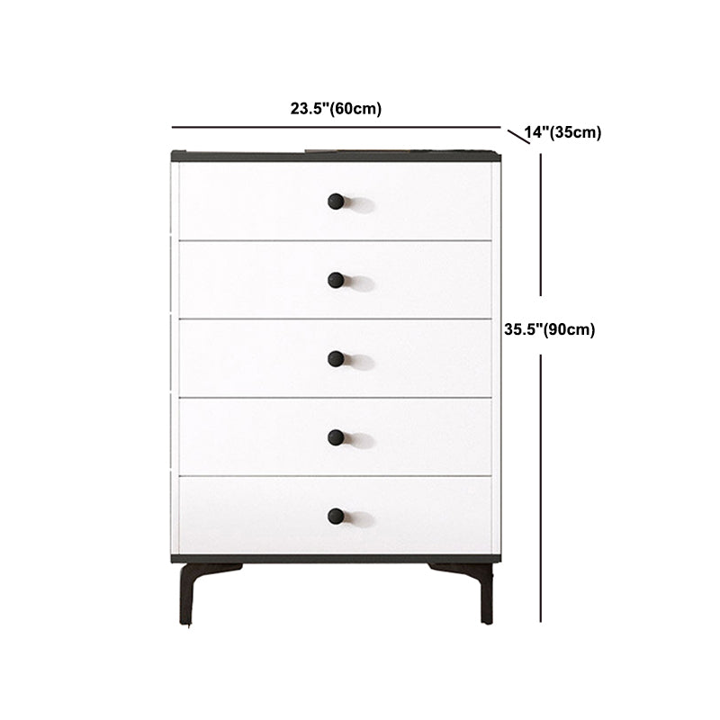 Contemporary 35.43'"Tall Wooden Chest, Rectangle Accent Cabinet with Drawers