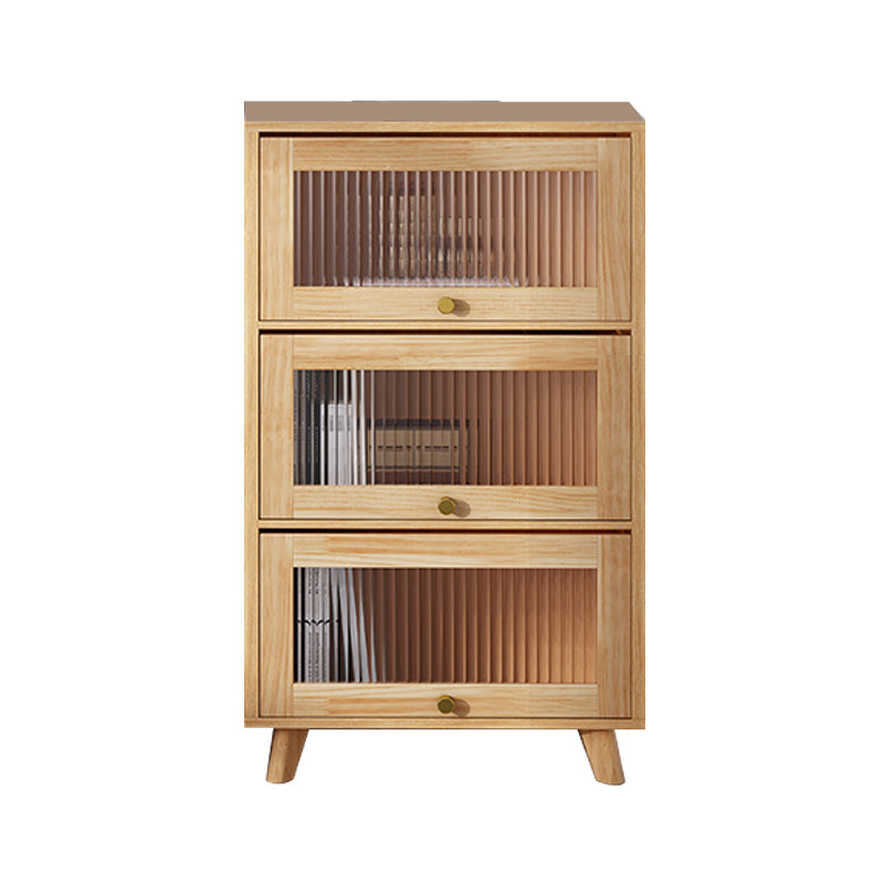 Contemporary Brown / Natural Wooden Cabinet, Rectangle Accent Cabinet
